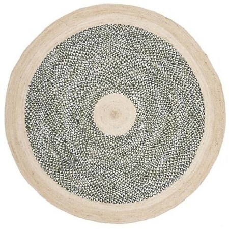 Safavieh 6 x 6 ft. Cape Cod Collection Global Round Hand Woven Rug Green & Natural CAP210Y-6R